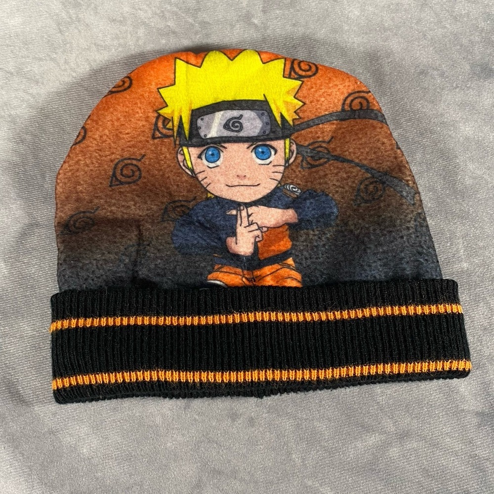 Naruto Hidden Leaf Beanie Bioworld Toque Hat Unisex OS Knit Fleece